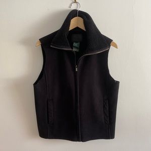 Lauren Ralph Lauren Suede Vest Black Women’s Petite Size Medium
